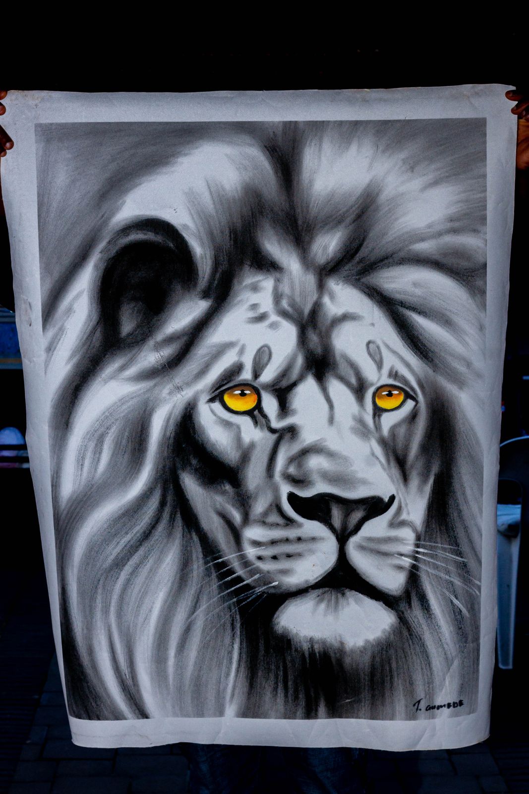 Hand-painted African wildlife artwork